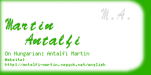 martin antalfi business card